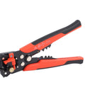 Red Automatic Wire Stripping And Crimping Pliers, High Carbon Steel multi tool for cable cutting and maintenance tasks.