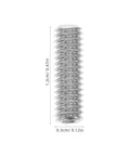 Close-up of a metal screw from the Ten Piece Full Thread Socket Set Screw Kit With Metal Cone Point Grub Screws And Hex Socket Head For Yoyo Ball.