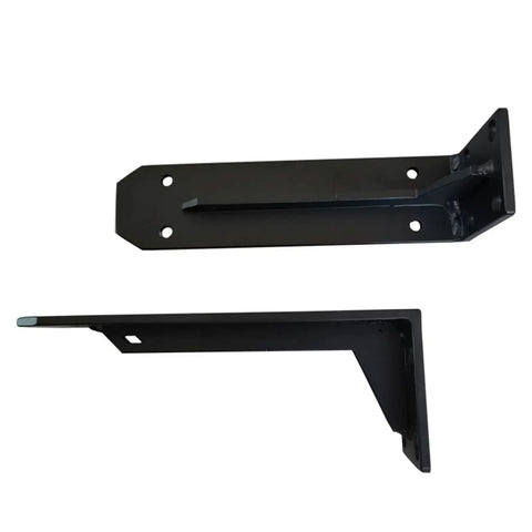 Built Tough Heavy Duty Wall Mount Brackets Rock Solid L Shaped Floating Supports Durable Steel for holding shelves securely.