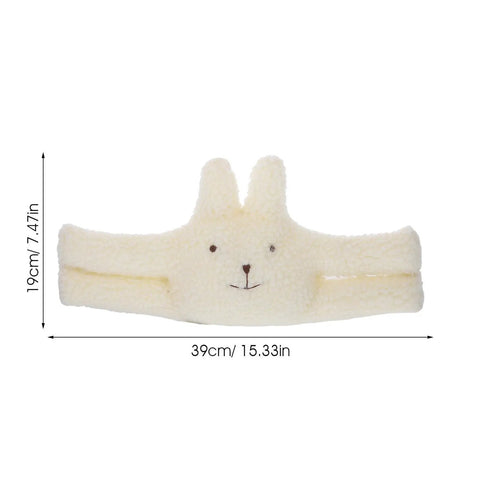 Fluffy White Door Stopper For Home And Office Soft Durable Wall Protector That Prevents Finger Pinching Noise Free Door Guard