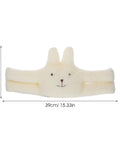 Cozy Plush Animal Door Stopper With White Fluff Kid Safe And Durable Wall Protector Soft Door Bumper for nursery and office.