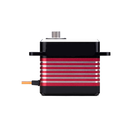 Heavy Duty Brushless Rc Servo 8.4v 45kgcm Torque 77g Weight Zero Point One Two Second Response Time Steel Gears Waterproof Cnc Casing side view