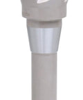 Accusize 2in indexable end mill with 90° R8 shank; silver body, five APKT1604 carbide inserts, 6-1/8in OAL.