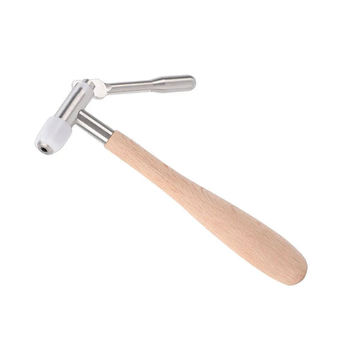 Watch Movement Pinion Puller Pro Grade Repair Tool With Wood Handle for Center Wheels 1.2mm to 1.8mm angled view on white background