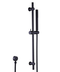 Round Hand Held Shower Head With 28 Inch Slide Bar Matte Black Shower Slide Bar Kit Featuring 304 Stainless Steel Bar With Showerhead Wand Holder