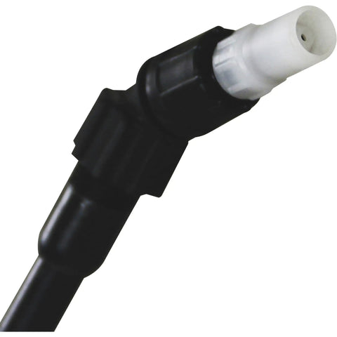 Close-up of the nozzle from Tow Behind ATV UTV Spot Sprayer With 25 Gallon Dual Water And Concentrate Tanks, 12V Pump, Translucent White, Made In USA