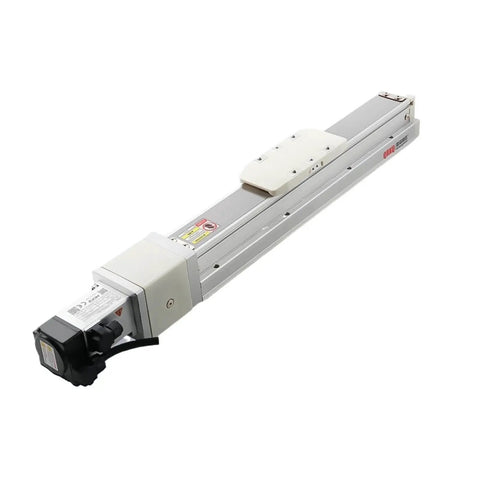Industrial Ball Screw Linear Stage With Fully Enclosed Module And 1000mm Travel Distance For Pro Automation Projects showing aluminum body and servo motor.