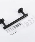 Dope Matte Black 6.7 Inch Hand Towel Bar Wall Mount Screw Mounted SUS304 Stainless Steel Rustproof Bathroom Towel Holder With 9.1 Inch Total Length A2000S23 with installation screws