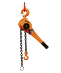 Solid Hand Operated Chain Hoist With 1.6 Ton Lifting Power And 15 Meter Lift Height,  strong steel body, suitable for garage repairs.