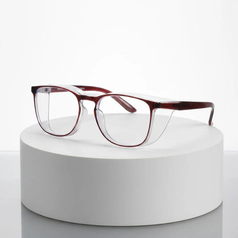 Kickass 4 Pack Clear Safety Glasses With Anti Fog Lens Guard Scratch Resistant Build And Full Wrap Side Shields For Nurses Lab Techs And Outdoor Enthusiasts on display, showcasing a clear lens design.