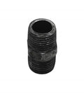 10 Pack 1/2 Inch By 1.5 Inch Black Dark Gray Malleable Iron Threaded Pipe Nipple Fittings Plumbing Adapters Connectors For Industrial Decor And Vintage DIY Projects