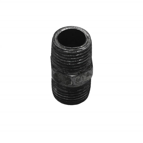 10 Pack 1/2 Inch By 1.5 Inch Black Dark Gray Malleable Iron Threaded Pipe Nipple Fittings Plumbing Adapters Connectors For Industrial Decor And Vintage DIY Projects