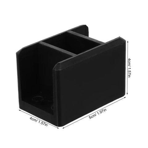 Heavy-Duty Black Right Angle Furniture Brackets Set 10 Pack dimensions 5cm x 4cm shown for steel frame shelves cabinets