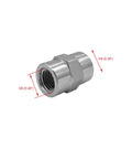 4 Pack Hydraulic Hose Adapter Fittings 1/8 Inch Female To 1/8-27 NPTF SAE Straight Pipe Joint Connector Carbon Steel Built Tough For Industrial Fluid Power Systems And Heavy Duty Use, 3/8 size close-up