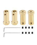 7mm Hex Brass Shaft Coupling For RC Cars And Motors Flexible Hex Coupler Connector With 7mm Bore 12mm Opposite End 4 Pack with screws