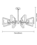 Modern Metal Pendant Chandelier With Five E27 Sockets And Compatible Slim Led Fixtures Sleek Black Finish dimensions 72cm by 44cm.