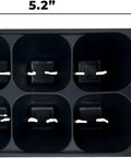 Dimensions of a 6-cell tray in the 216-Cell Seed Starter Trays Set With Plant Stakes, reusable seedling starter kit.