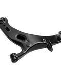 2 Front Lower Control Arms With Ball Joints Kit For 2010 To 2014 Subaru Outback And Legacy, beefed up front suspension replacement, bolt on, heavy duty, durable ride, one black steel arm