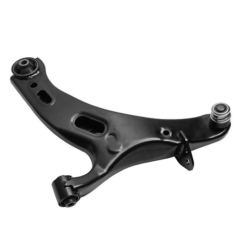 2 Front Lower Control Arms With Ball Joints Kit For 2010 To 2014 Subaru Outback And Legacy, beefed up front suspension replacement, bolt on, heavy duty, durable ride, one black steel arm