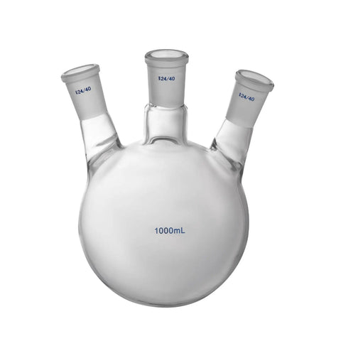 1000mL 3-neck flask from 29 Piece Lab Glassware Set 250mL To 1000mL Distillation Kit With 24 To 40 Joint Pro Grade Borosilicate Glass