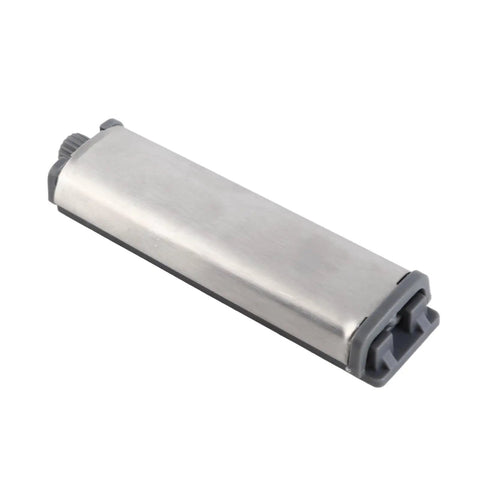 Push To Open Magnetic Cabinet Latch With Stainless Steel Housing for kitchen cabinets and drawers, gray plastic ends