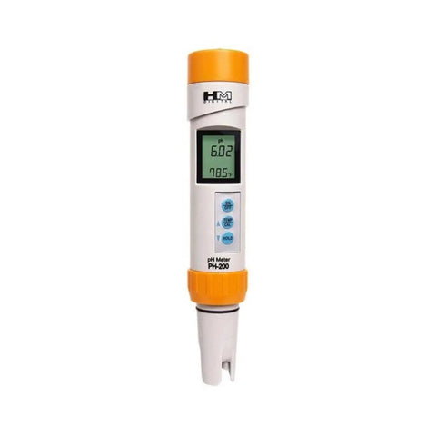 Waterproof pH Meter With Temperature Readout For Home Lab And Hydroponics, 0 To 14 pH Range, 0.01 pH Resolution, IP67 body