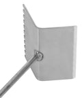 Close-up of metal blade on Bee Extractor Shovel For Beehives With Wood Handle Queen Bee Excluder Cleaner Frame Scraper Tool