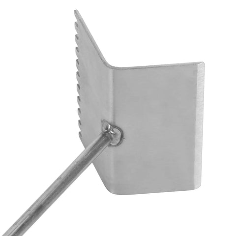 Close-up of metal blade on Bee Extractor Shovel For Beehives With Wood Handle Queen Bee Excluder Cleaner Frame Scraper Tool