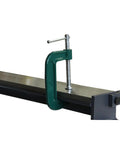 30-Inch Manual Sheet Metal Brake With 2 C-Clamps, Portable Steel Bender Tool, featuring an attached C-Clamp for stability.