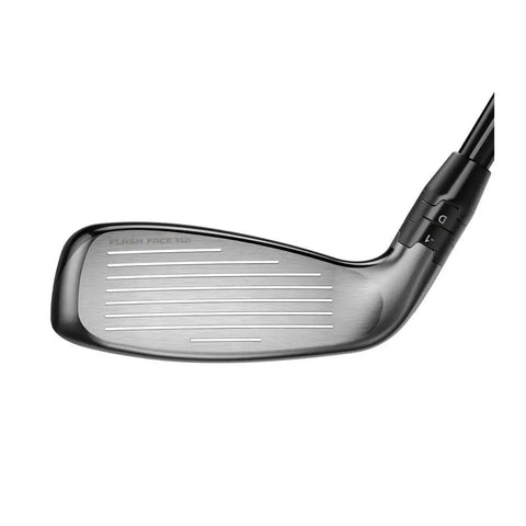Close-up of Apex 4 Hybrid 2021 Graphite Shaft Regular Flex Golf Club With Jailbreak AI Velocity Blades, clubface angle view.