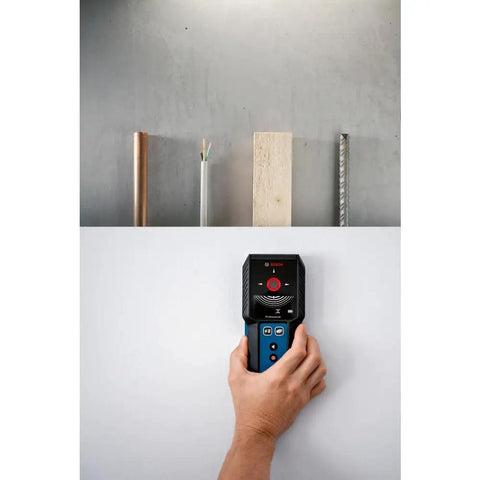 Pro Grade Wall Scanner For Electricians And Contractors All In One Multi Function Stud Finder And Live Wire Detector in use