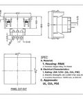 Tough As A Rock Heavy Duty 20 Amp 5 15R AC Electrical Power Socket detailed dimensions and specifications diagram
