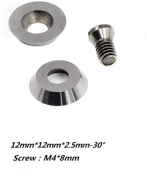 Badass Three Piece Tungsten Carbide Cutter Insert Set For Heavy Duty Wood Lathe Turning Tools includes mounts and screw.
