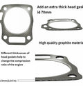 Hemi Gasket Set Kit For 212cc And 224cc Small Engine Upgrades Rebuild For Predator Tillotson Lifan Ducar Locin Engines showing graphite head gasket