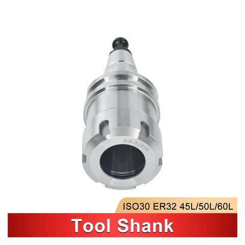 High Precision ISO30 Balanced Collet Chuck For CNC Lathe Milling Machines Dynamic Vibration Control Tool Shank in silver steel.
