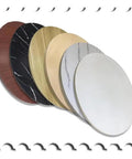 50 Inch Marble Lazy Susan Silent Rotating Serving Tray Slick Kitchen Essential For Smooth Dining And Weekend Hangouts with assorted finishes.