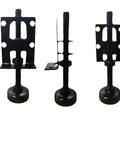 Beefy Adjustable Furniture Leveling Feet 4 Pack Extra Thick Built Different Zero Wobble Support Base with black steel construction.