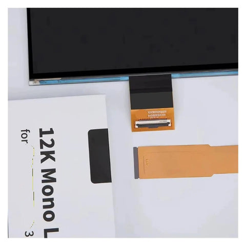 Snag This Premium 12K Lcd Panel For Resin 3D Printer Replacement High Resolution Display Module With Reinforced Frame No Fuss Setup And Killer Print Quality showing a 12K LCD panel with connection cable.