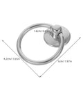 Eight Pack Metal Cabinet Pulls Ring Handles In Silver Zinc Alloy, dimensions 5cm wide, durable for furniture use