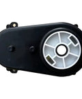 12V 380 Steering Gearbox And Motor Assembly For Kids Electric Ride On Cars Fast Swap Repair Kit showing a black and white gearbox.