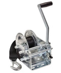 Two Speed Trailer Winch 2,600 Lbs Capacity 20 Ft Strap 10 Inch Comfort Grip Handle Beefy Power For Boat And Utility Trailers