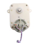 Watch Winder Motor 3V DC Compact 32mm Diameter, Durable Plastic and Metal Construction, rear view with wiring