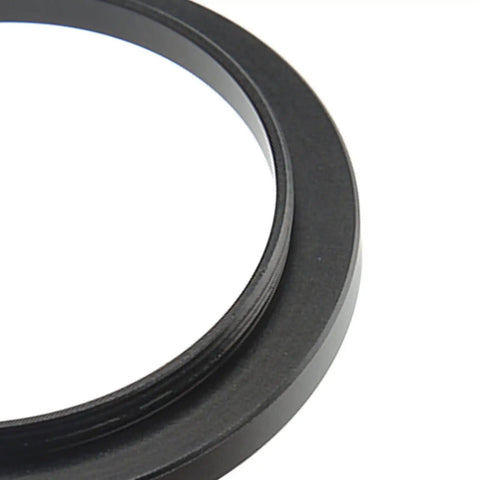 Close-up of M42 To M48 Ring Adapter M42x0.75 Male To M48x0.75 Female Aluminum Alloy Step Up Ring, showing 0.75mm threads.