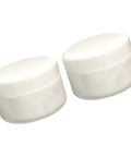 Two white jars of Two Pack Ceramic Repair Kit For Tiles And Porcelain, Quick-Drying Grout Paste For Cracks And Chips, Tub Repair, Water-Resistant Finish, High-Gloss Restore For Home DIY Projects