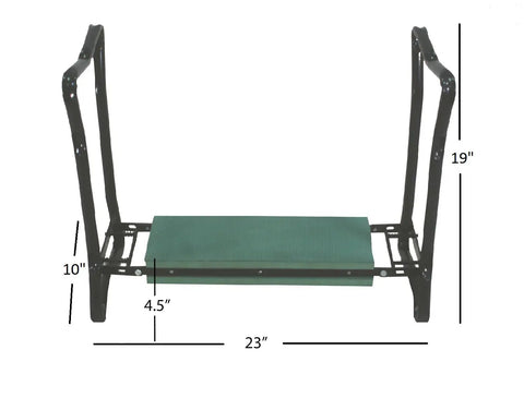 Folding Kneeler Garden Bench And Seat For Yard Work, A Real Workhorse That Converts From Kneeler To Chair, 23 Inch Wide Seat, 4.5 Inch Kneeler
