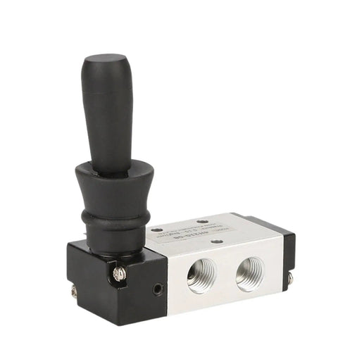 Dope Hand Plate Valve 4H310-10 For Pneumatic Systems Plus Solenoid Reversing Component High Gear Air Tool Parts with black handle.