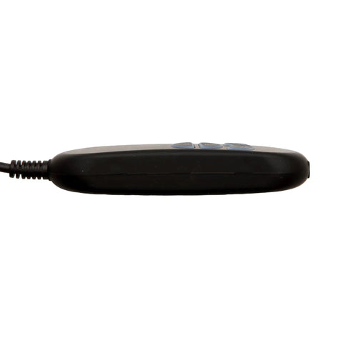 Side view of 4 Button 5 Pin Prong USB Backlit Handheld Remote for Lift Chairs and Power Recliners, Ergonomic Grip