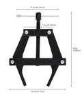 Beefy Chain Breaker Tool For 100 To 200 Roller Chains, Heavy Duty High Carbon Steel Two-Claw Connecting Puller front view with dimensions