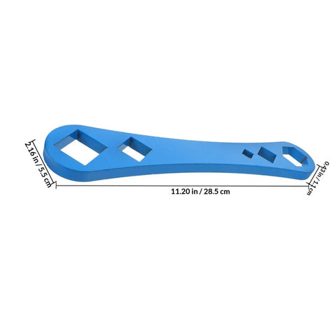 Heavy Duty Oil Drain Screw Removal Tool And 30mm Hexagonal Socket Wrench For Cars, blue steel, 11.20 in, compact design.