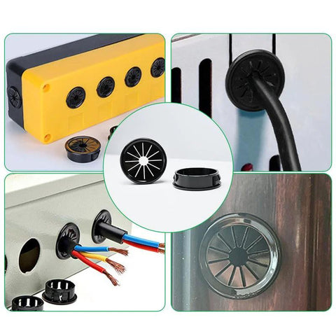 4 Pack Desk Cable Grommets 63mm Petal Buckle Nylon Snap Bushing For Cables And Wires Management And Cabinet Protection
